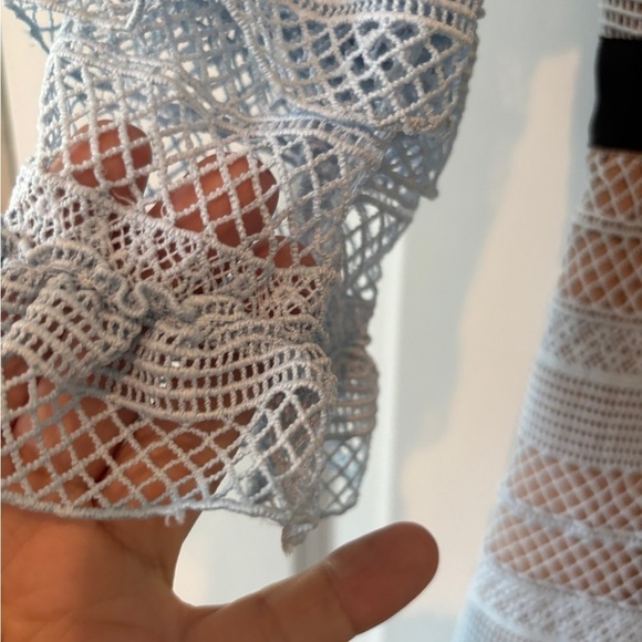 Cherie Blue Mini Grid Ruffle Black. And Retro Avant Garde Mini Dress Size Small - Picture 8 of 16